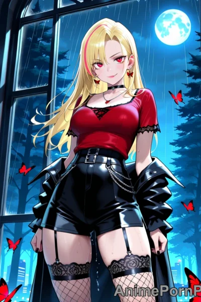 Blonde Beauty in Gothic Forest