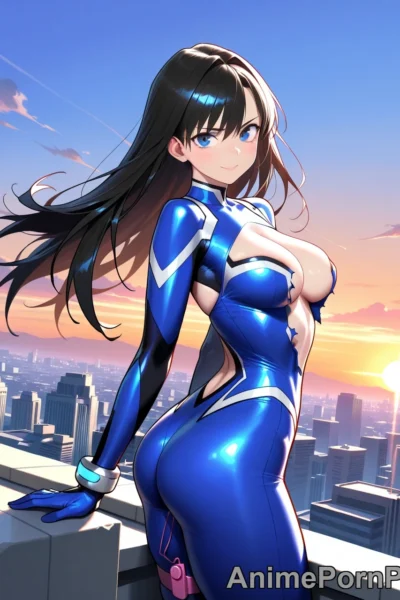 Defeated Heroine with Torn Costume