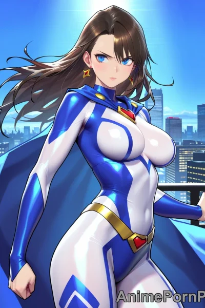 Gorgeous Anime Superheroine in Action