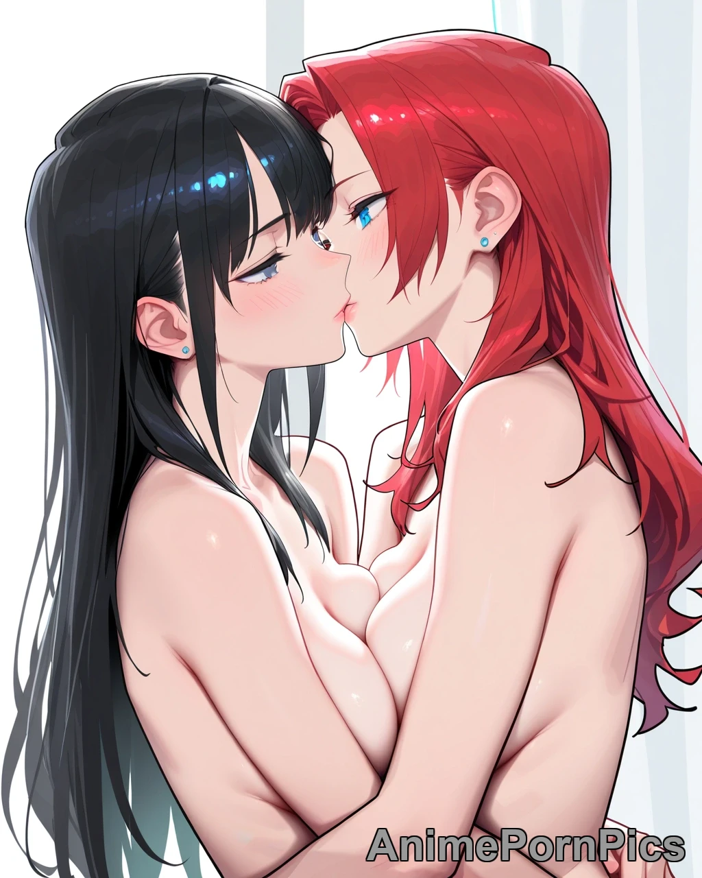 Gorgeous Yuri Anime Beauty Embrace