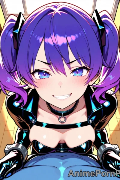 Purple Twin Tails in Library POV