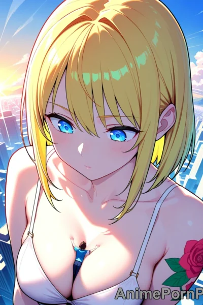 Towering Copper-Haired Giantess Dominates Scene